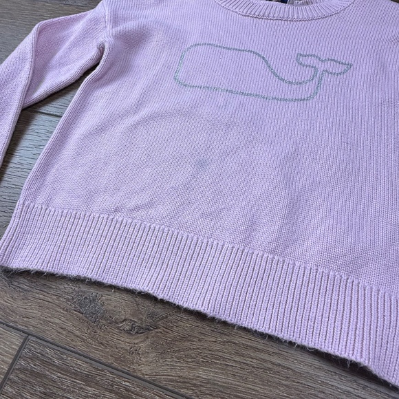 Vineyard Vines Girls Crewneck Sweater, Whale, Pink XS 5-6, Fair Condition, Fall - Picture 3 of 9